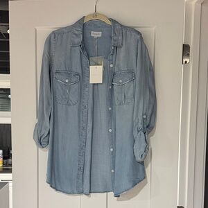 NWT Thread and Supply super soft Light Blue Button-Up Shirt